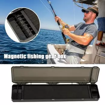 Ящик для хранения рыболовной лески, прочный полипропиленовый магнитный замок, органайзер для рыболовной лески, крючков, оснастки, аксессуары для ловли карпа в пресной и соленой воде чёрный