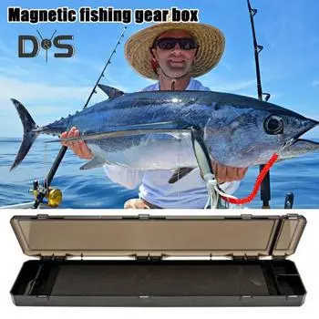 Ящик для хранения рыболовной лески, прочный полипропиленовый магнитный замок, органайзер для рыболовной лески, крючков, оснастки, аксессуары для ловли карпа в пресной и соленой воде чёрный