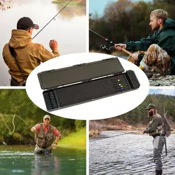 Ящик для хранения рыболовной лески Yousheng, прочный полипропиленовый органайзер для рыболовной лески, крючков, оснастки, аксессуары для ловли карпа в пресной и соленой воде чёрный