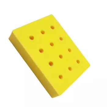 Ящик для хранения с 12 отверстиями, компактный патрон с резьбой M8, сменная головка, контейнер для хранения наконечников для молотка Dent Hammer жёлтый