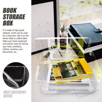 Ящик для хранения с хорошим уплотнением, пыленепроницаемый, влагостойкий, прозрачный с крышкой, большая вместимость, продолговатая корзина для хранения рисовых круп, контейнер для хранения хлеба, косметическая корзина чистый