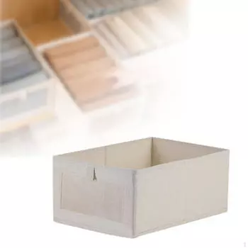 Ящик для хранения с прозрачным окном для организации книг и домашних вещей No Lid