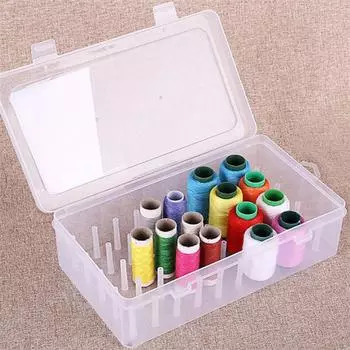 Ящик для хранения швейных ниток 42 шт., катушки, чехол для переноски, держатель для рукоделия 1