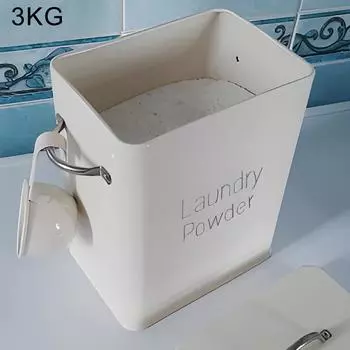 Ящик для хранения стирального порошка 3 кг, контейнер для хранения зерна с мерным стаканом, многоцелевой контейнер для стирального порошка Green