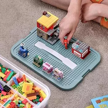 Ящик для хранения строительных блоков для 2 слоев, классифицированный прозрачный детский органайзер для игрушек с крышкой, штабелируемый, аптечка первой помощи, медицина