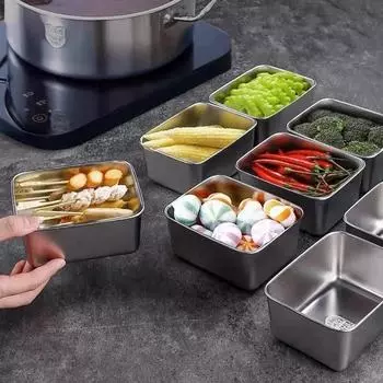 Ящик для хранения свежих овощей из нержавеющей стали, холодильник для свежих овощей, ящик для хранения продуктов, кухонный органайзер и контейнер для хранения, Crisper 13.5x10.5x5.5cm