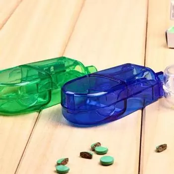 Ящик для хранения таблеток с острым лезвием, пищевой класс, не содержит бисфенола А, простой в использовании, компактный размер, портативный дозатор таблеток, разветвитель таблеток белый