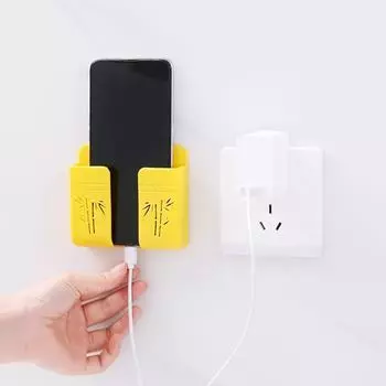 Ящик для хранения телефона Самоклеящийся многофункциональный настенный держатель пульта дистанционного управления без перфорации для спальни белый