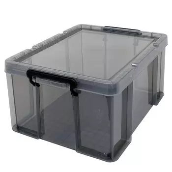 Ящик для хранения Tenma Clear черного цвета, который гармонирует с вашим чехлом для хранения ROX, созданным для предотвращения стихийных бедствий, который сочетает в себе прозрачность и контейнер ROX