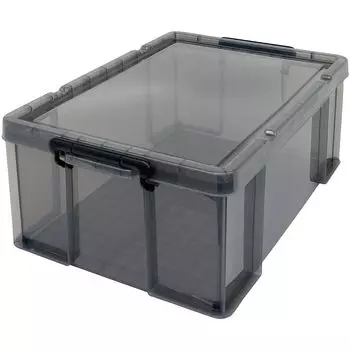 Ящик для хранения Tenma Clear черного цвета, который гармонирует с вашим чехлом для хранения ROX, созданным для предотвращения стихийных бедствий, который сочетает в себе прозрачность и контейнер ROX