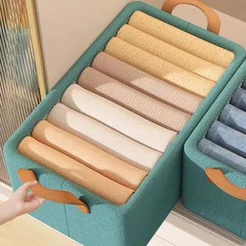 Ящик для хранения ткани с ручками, корзина для хранения одежды, органайзер для одеял, большой