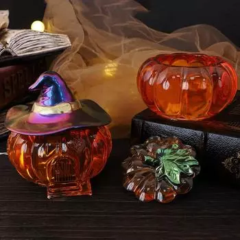 Ящик для хранения тыквы, силиконовая форма, сделай сам, кристалл, эпоксидная смола, банка для хранения ведьмы, зеркальная форма, украшение для Хэллоуина, изготовление поделок