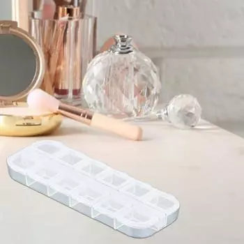 Ящик для хранения, универсальный футляр для хранения ювелирных изделий с одной пряжкой и 12 сетками для женщин белый