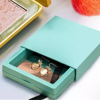 Ящик для хранения ювелирных изделий из полиэтиленовой пленки, коробка для хранения колец, ожерелий, сережек, браслетов, антиоксидантный органайзер для ювелирных изделий 7x7cm чёрный