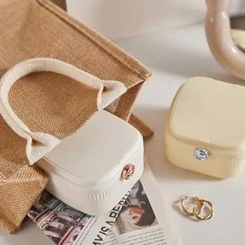 Ящик для хранения ювелирных изделий, зеркало с несколькими отделениями и двойным слоем для макияжа, пылезащитный, универсальный, серьги, ожерелье, браслет розовый