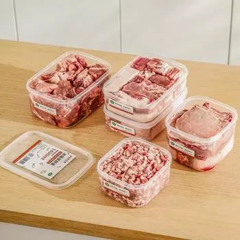 Ящик для хранения в холодильнике 700/900/1000/1400 мл с крышкой. Прозрачный контейнер для микроволновой печи большой емкости. Безопасный органайзер для овощей и фруктов. S