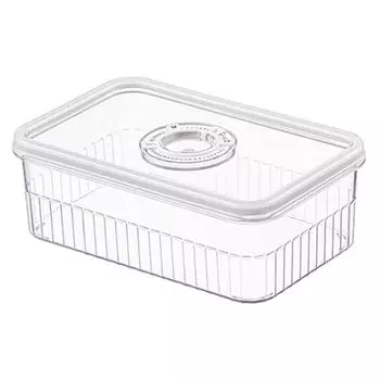 Ящик для хранения в холодильнике с крышками, пластиковые прозрачные герметичные контейнеры для хранения продуктов в холодильнике Small
