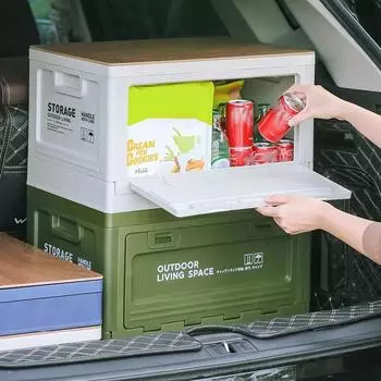 Ящик для хранения в кемпинге, органайзер для багажника, ящик для кемпинга, пикника, складная уличная скамейка для автомобиля и разделочная доска CHINA