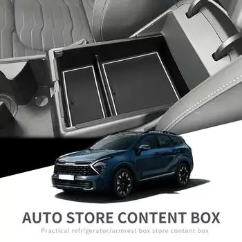 Ящик для хранения в подлокотнике центральной консоли автомобиля для Kia Sportage NQ5 2025 + центральный лоток-органайзер аксессуары для уборки