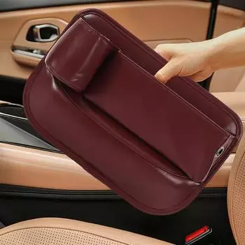 Ящик для хранения в щелях сиденья Органайзер для хранения в щелях Наполнитель для щелей Держатель для кошелька в щелях сиденья Органайзер для автомобильной консоли Кожа