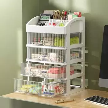 Ящик для хранения в стиле ящика Прозрачный ящик для хранения ювелирных изделий Средства по уходу за кожей Вместительный органайзер для хранения на рабочем столе Пылезащитный органайзер