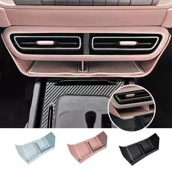 Ящик для хранения вентиляционного отверстия автомобиля для центрального воздуховода Byd Seagull, держатель-органайзер для мобильного телефона, аксессуары для салона автомобиля O5z2 чёрный