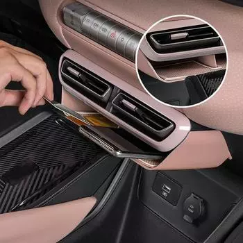 Ящик для хранения вентиляционного отверстия автомобиля для BYD Seagull Центральный вентиляционный выход Органайзер для мобильного телефона Держатель Аксессуары для салона автомобиля E3K4 розовый