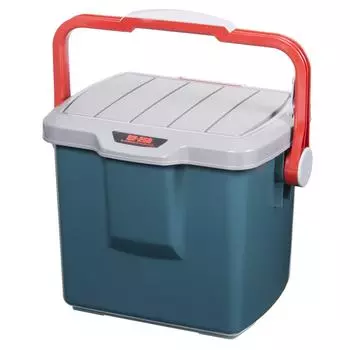 Ящик для хранения вещей Iris Ohyama 410 x 310 x 275 Ведро для автофургона зеленое RV-25B серое/темное