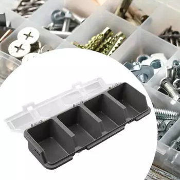 Ящик для хранения винтов, контейнер, кейс, ящик для переноски оборудования с крышкой для рыболовных снастей серый