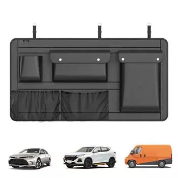 Ящик для хранения водонепроницаемый для автомобиля, грузовика, внедорожника, фургона, карман на заднем сиденье автомобиля, большая вместительная сумка для хранения на заднем сиденье, органайзер для багажника на заднем сиденье автомобиля чёрный