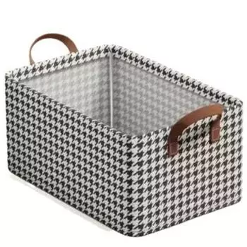 Ящик для хранения, Ящик для хранения со стальным каркасом «гусиные лапки», Ящик для хранения домашней одежды, Складной ящик для хранения гардеробной ткани, Хранение одежды 47*20*28