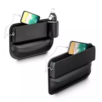 Ящик для хранения зазоров в автомобильных сиденьях с подстаканником, кожаный зажим для сиденья из искусственной кожи, место для хранения мусора, герметичные принадлежности, аксессуары для интерьера