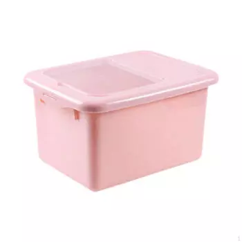 Ящик для хранения зерна для риса и корма для домашних животных с прозрачной крышкой кухонный органайзер розовый