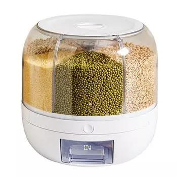 Ящик для хранения зерна, подробные кухонные аксессуары с хорошим уплотнением белый