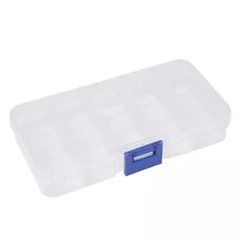 Ящик для хранения Жесткий пластик Регулируемый отсек Слот Пластиковый органайзер для рукоделия Новый 10 Compartments