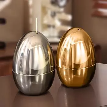 Ящик для хранения зубочисток из нержавеющей стали 304, трубка для зубочисток в форме яйца, роскошная бытовая банка для зубочисток, украшения для дома