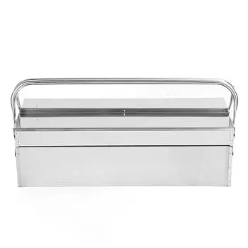 Ящик для инструментов Cantilever, 2 уровня, 3 лотка, нержавеющая сталь, портативный, расширяемый, ящик для хранения инструментов для дома и автомобиля