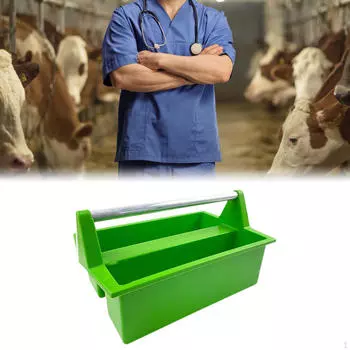 Ящик для инструментов для фермы, ящик для ветеринарного оборудования, прочный, удобный, легкий, многофункциональное портативное хранилище