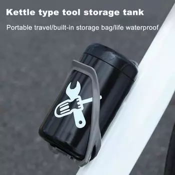 Ящик для инструментов для велосипеда, прочный, легкий, водонепроницаемый, держатель для флягодержателя, для велосипеда, для ремонта горного велосипеда, для шоссейного велосипеда, контейнер для хранения инструментов, аксессуары для велосипеда чёрный