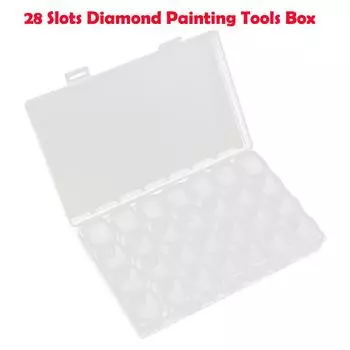 Ящик для инструментов на 28 слотов, ящик для аксессуаров для вышивания, чехол для вышивки крестом One Size белый