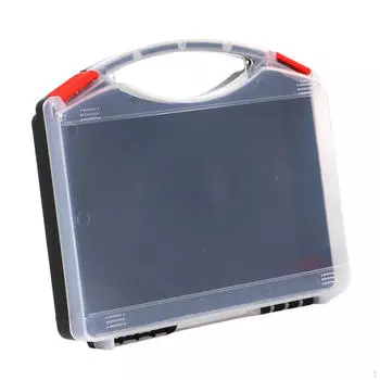 Ящик для инструментов, органайзер для оборудования с ручкой, большой вместимостью для хранения винтов на открытом воздухе