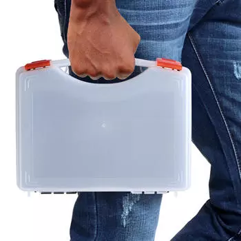 Ящик для инструментов, жесткий футляр с отделениями, органайзер для переноски на рабочем месте и во время путешествий