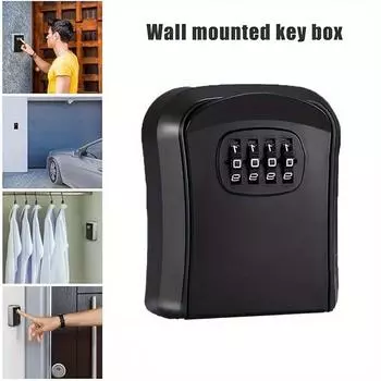 Ящик для ключей с паролем, проживание в семье, настенное крепление на стройке, противоугонный вход, ящик «кошачий глаз», инженерный замок с паролем чёрный