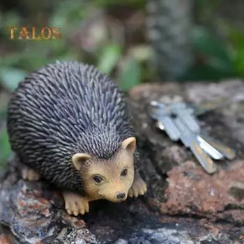 Ящик для ключей в виде животного, уличная статуэтка животного, скрытый держатель для ключей в виде белки, ежа, лягушки, для декора крыльца в саду Hedgedog