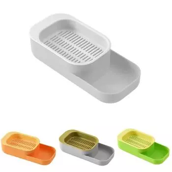 Ящик для кошачьей травы, дизайн отсека, двухслойный, простой в использовании, научный разделитель, ящик для посадки растений, для домашнего использования светло-серый