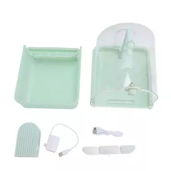 Ящик для купания птиц, экономящий пространство, противоскользящий, подвесной, простой в установке, многофункциональный ящик для купания в клетке зелёный