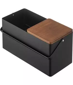 Ящик для макияжа Yamazaki, черный, W31XD15, переносной, с ручкой, 5454, прибл.. (Включая ручку) XH15.5см чёрный