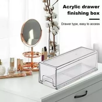 Ящик для маски для лица, прозрачный ящик для хранения из ПЭТ, большая емкость, многофункциональные канцелярские принадлежности для макияжа, офисные принадлежности, ювелирные аксессуары, органайзер, контейнер M