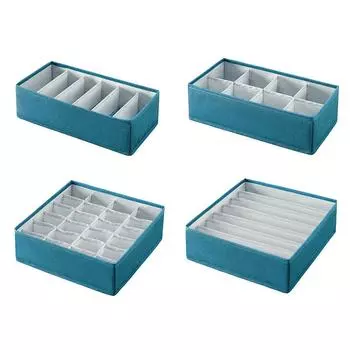 Ящик для носков, складной ящик для хранения нижнего белья, органайзеры для одежды, разделители, складная корзина для организации шкафа 6 grids серый