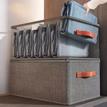 Ящик для одежды с крышкой, водонепроницаемый, влагостойкий, складной шкаф для спальни, 6/7/9 ячеек, ящик для хранения брюк, для ежедневного использования 7
